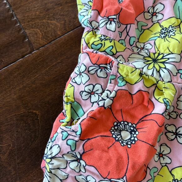Cat and Jack Girls Medium 7/8 Summer Romper Outfit Pink Floral Sleevless - Picture 3 of 6